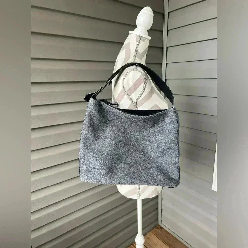 ASOS Gray felt large slouch tote bag